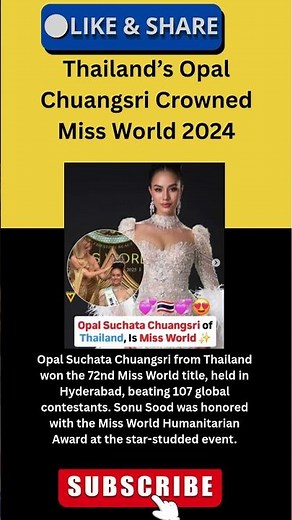 Thailand’s Opal Chuangsri Crowned Miss World 2024 | Grand Finale Highlights