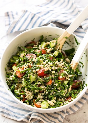 Utterly addictive - a perfect side or complete meal! https://www.recipetineats.com/israeli-couscous-salad/ | RecipeTin