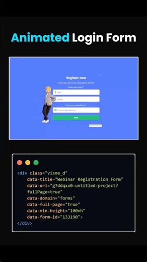 💻 Animated Login Page Design Tutorial 🔥 #coding