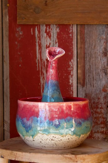 Handmade Ceramic Fountain – Unique Outdoor & Indoor Water Feature, Tranquil Home Décor - Etsy