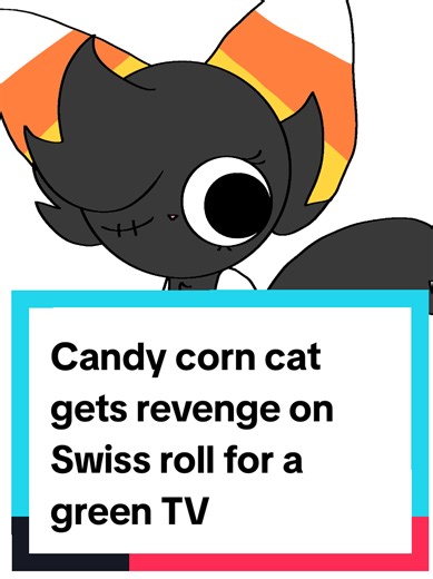 Candy corn cat gets revenge on Swiss roll for a green TV #fyp #fyppppppppppppppppppppppp #xyzbca #dandysworld #CandyRush25