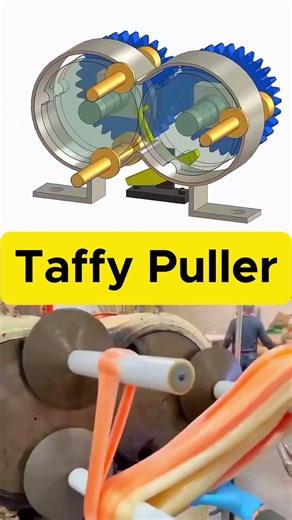 Hypnotic Taffy Pulling Machine in Action 😮 #shorts
