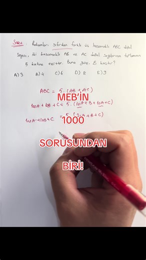 MEB’in YKS tayfa için paylaştığı o meşhur 1000 örnek sorudan birini sizler için çözdüm! 🔥 OGM Materyal’den aldığımız bu soru, basamak kavramını tam anlamıyla test eden, sade ama dikkat gerektiren çok şık bir soru. #meb #matematik #ogmmateryal #kpss #tyt
