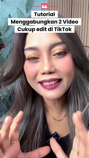 Tutorial menggabungkan dua video cukup edit ditik tok #tiktokpromosiindonesia #tutorialedit #edukasitiktok #editvideo #lipsing