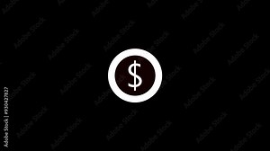 Animated Dollar Sign Icon – Vibrant Motion Graphics Symbolizing Financial Growth, Investment Opportunities, and Currency Exchange – Perfect for Finance, Business, and Apps