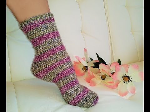 Glama's Easiest His & Hers Crochet TUBE SOCKS Everrrr!