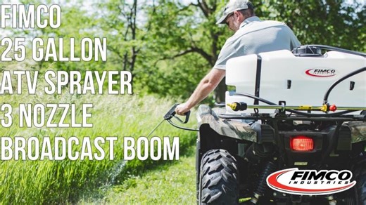 Check out the FIMCO 25 Gallon ATV Sprayer with a 3 Nozzle Broadcast Boom | John Hiebert Agriterra Equipment