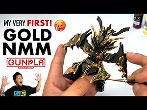 HOW to paint GOLD NMM for beginners on a SD GUNDAM | 2021 | Vallejo Color