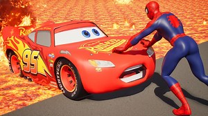 Epic Escape From Spiderman Amazing Maze from Lightning Mcqueen vs Spiderman | Yougamer-gta