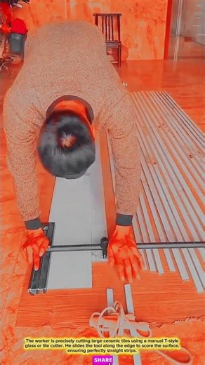 Swift & Accurate: Manual T-Style Glass Cutter for Precision Ceramic Tile Strips and Scoring