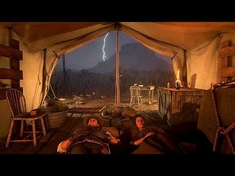 Camping In A Thunderstorm With John And Abigail | RDR2 ASMR