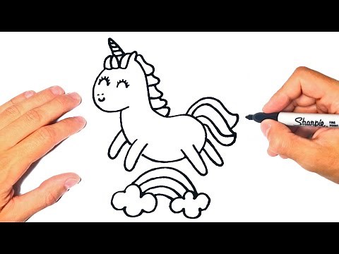 Como dibujar un UNICORNIO KAWAII Facil y Rápido