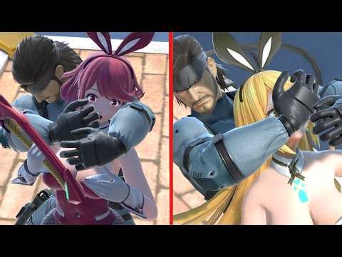 Bunny Pyra and Mythra defeated! Snake Vs Pyra and Mythra (Super Smash Bros Ultimate)