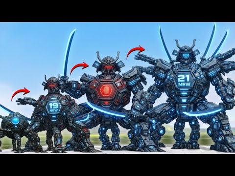 OMNIDROID Samurai All Versions Evolution | Size Increase Over Time in Garry’s Mod!