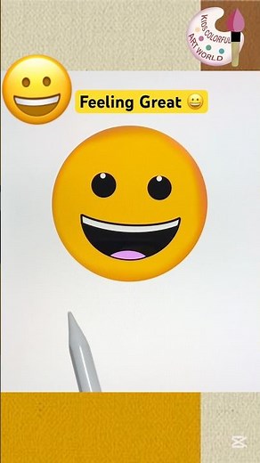 How to draw feeling great emoji? Easy drawing for bignner kids. #shorts #viralshorts