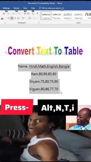 Mouse se Table banana band karo 😳 | Table Insert Problem Fix #shorts #viral #msword