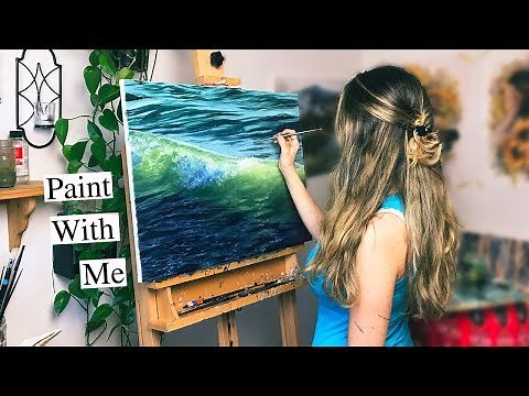 Oil Painting Time Lapse | Ocean Wave Splash