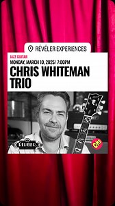 MON MAR 10 / dazzling jazz guitar with the CHRIS WHITEMAN TRIO A performer and educator, soloist and sought-after sideman, Whiteman has played venues across the U.S. including New York’s famed Blue Note, Birdland, the Hollywood Bowl, Monterey Jazz Festival and more. This remarkable trio also includes Randall Pharr on bass and Aaron Binder on drums. Get tickets in the link in the bio or at revelerexperiences.com SHOW NOTES Admission: $15 Doors: 6:00pm Music: 7:00pm - 9:30pm 21 / 16 must be accomp