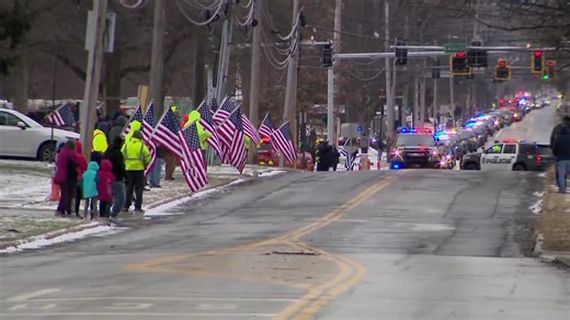 LIVE: We're following the procession for a North Olmsted police officer who died earlier this month. The latest: https://fox8.com/news/north-olmsted-officer-to-be-laid-to-rest/ | Fox 8 News