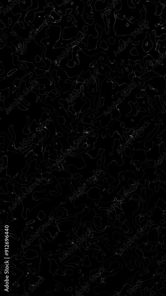 animated 2d topographical gloopy abstract rounded shapes, dark background