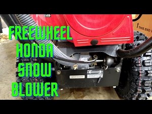 Freewheel a hydrostatic transmission on Honda HS928