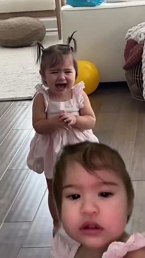 HAVING MY TODDLER REACT TO HER THROWING A ￼TANTRUM #shorts