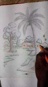 Scenery Drawing Easy //chitra