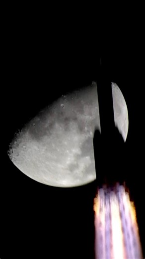 15K views · 427 reactions | Marvel at the breathtaking sight of a rocket carrying China's Shenzhou-21 manned spacecraft soaring past the moon. #BetterLife #ChinaBlueprint #4thPlenum #ChineseModernization #HighQualityDevelopment | China Plus Culture | Facebook