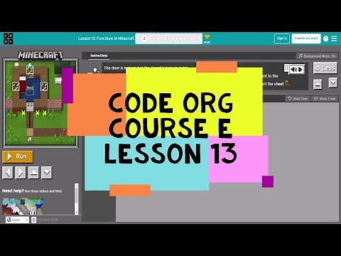 Code.org Course E Lesson 13 Functions in Minecraft - Express Course Lesson 21 Answers