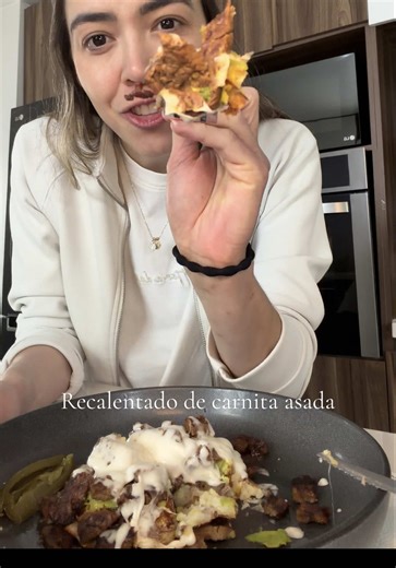 Ahora esperarás más el recalentado que la misma carne asada 🤌🏼🤤 #healthy #recalentado #carneasada #comidasaludable