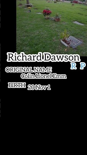 【visit to a grave】Richard Dawson 【Famous Memorial】#rip #gravestones