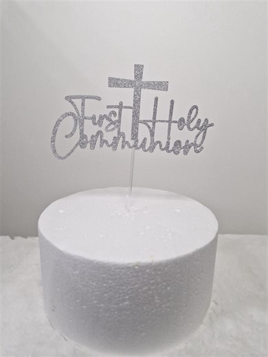 Custom Communion Cake Topper With Name | First Holy Communion Keepsake | Boys Girls Communion Party Decor - Etsy