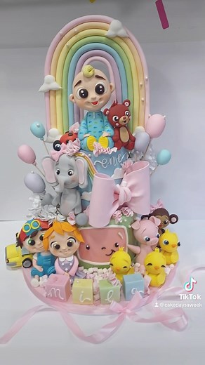 1.1K views | here for the cocomelon cuteness • • • • #cake #freehand #baker #design #cakedaysaweek #food #art #creative #cakecreation #baking #foodie #cakedaysaweekfavourites #cakestagram #cakesofinstagram #bakeninja #cakedecorating #cakedesigner #eeeeeats #glasgowcakes #foodporn #disney #cocomelon #cocomeloncake #luxury #cocomelonparty #luxuryevents #jj #rainbowcake | Cake Days a Week | Facebook