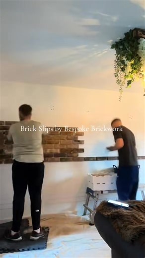 Another feature wall #brickslips #interiordesign #HOMEDESIGN #homedecor #kitchendesign #HomeTransformation #featurewall #kitchen | Bespoke Brickwork