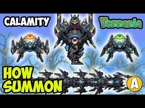 Terraria Calamity Mod How To Summon EXO MECHS BOSS (Ares, Artemis and Apollo, Thanatos)