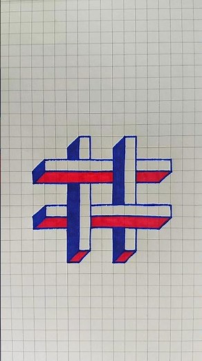 The Art of Graph Paper Drawing #55 | #shorts