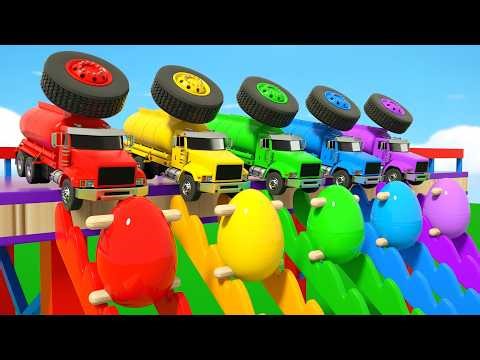 Giant Magic Surprise Eggs with Color Cars | Learn Colors for Kids | Baby Nursery Rhymes