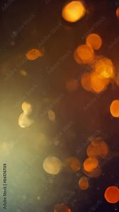 warm bokeh background with glowing orange and yellow light spots, creating a soft and inviting atmosphere. Ideal for festive content, with a dark backdrop emphasizing the vibrant lights.