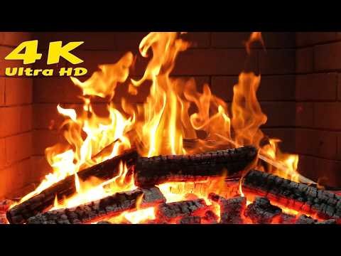 🔥 4K Fireplace video loop for calm nights. Cottage fireplace ambience. Fireplace video for Sleep