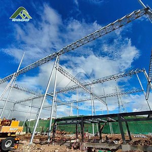 [Hot Item] Tainuo 110kv Lightning Arrester Substation Gantry Hot DIP Galvanized Building Steel Structure Used for Transmission Lattice Transposition Tower
