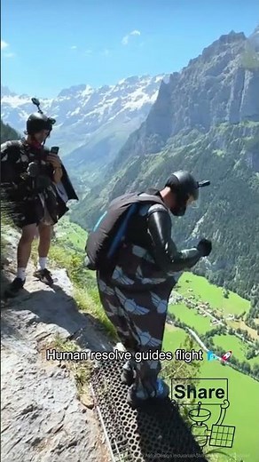 Extreme Wingsuit BASE Jumping Flight