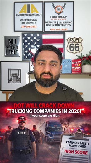FMCSA/DOT WILL CRACKDOWN TRUCKING COMPANIES IN 2026 if your safety score is Not Up to Code! #california #TruckDrivers #TruckingCommunity #CDLLife #UNITEDSTATES