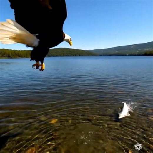 🦅 Eagle vs GIANT Fish! | Can This Bald Eagle Handle a 2-Foot Catch? 🐟😲 9:16-1010 #eagles #fishing