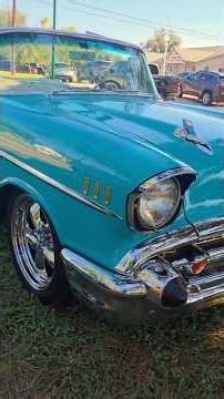 1957 Chevrolet Bel Air Convertible #chevrolet #belair #convertible #classiccar #carshow #carshorts