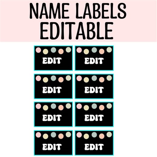 Printable Small Name Labels, Locker Labels, Mailbox labels, Bin Tags,Name Plates