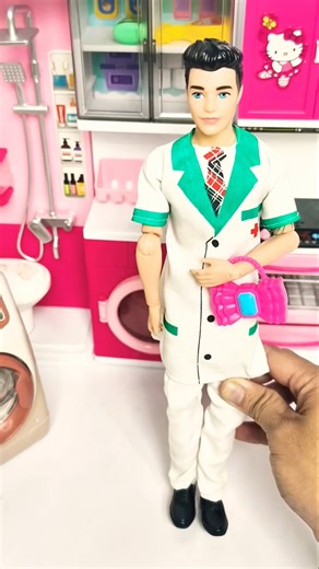 Satisfying with unboxing barbie doll doctor and washing machine WiphaASMR #barbie #doll #barbiedoll