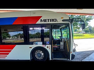 Houston Tx, Houston Metro Buses In Action During Midday And Late Night Hours
