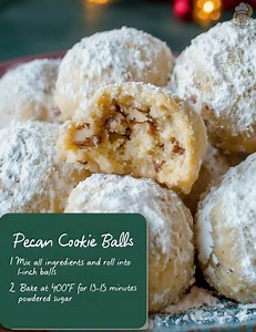 28K views · 101 reactions |  Pecan Cookie Balls ​ Ingredients...