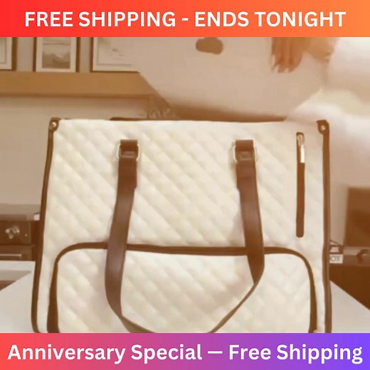 👜 TOO MANY BAGS, TOO MUCH CHAOS, The 2-in-1 Tote Bag helps you carry less and look effortless. ✨ Lipstick rolling in your purse? Leaking lunch in your work bag? Juggling a laptop, coffee, and meals every morning? That was me... Until I switched to the 2-in-1 tote. ✅ Sleek upper compartment for laptop 💻 ✅ Insulated, waterproof bottom for meals 🍱 ✅ Elegant vegan-leather design from office to evening 🌙 Now I walk into meetings confident, organized, and spill-free. One bag. No mess. Total upgrad