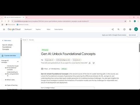 Gen AI: Unlock Foundational Concepts | 100% Lab Solution | Arcade Facilitator 2025